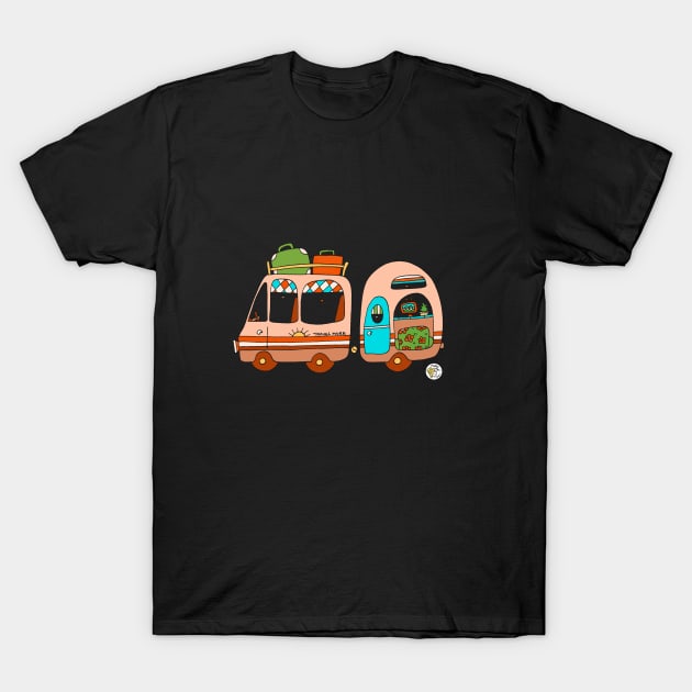 Vintage Van and Caravan! T-Shirt by Mellowdays